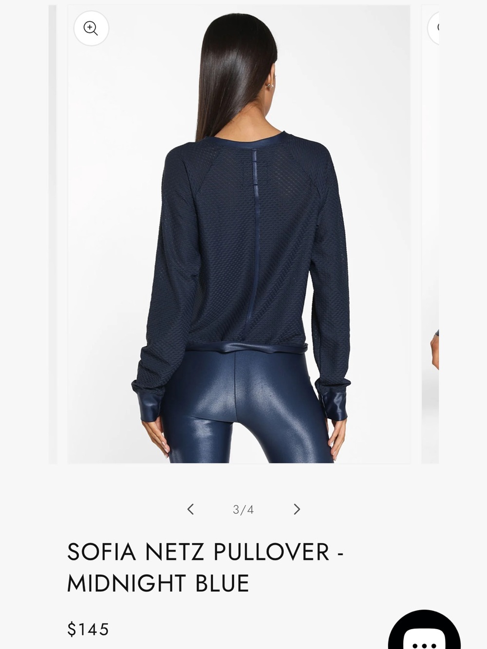NWT Koral Sofia Netz Pullover - Midnight Blue - Small - Picture 5 of 8